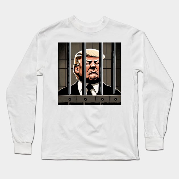 Trump Prison T-Shirts Design Long Sleeve T-Shirt by Maverick Media